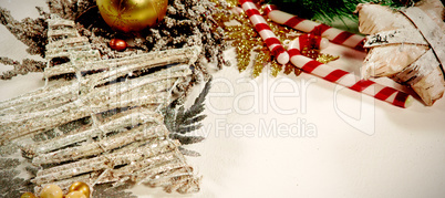 Christmas decoration with copy space