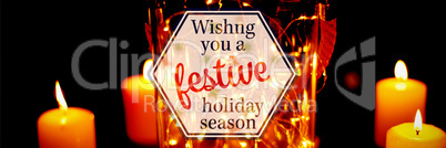 Composite image of  "wishng you a festive holiday season"