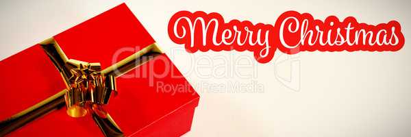 Composite image of white and red greeting card