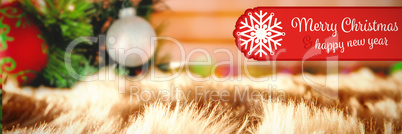 Composite image of banner merry christmas