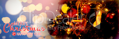 Composite image of merry christmas message