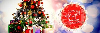 Composite image of white and red greetings card