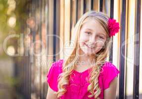 Cute Young Caucasian Girl Outdoor Portrait