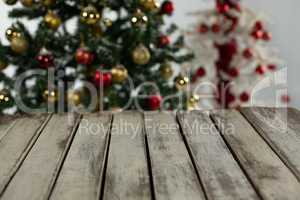 Close-up of wooden table