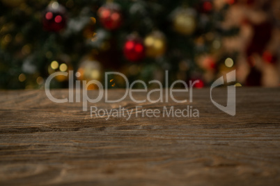 Unfocused Christmas tree with copy space