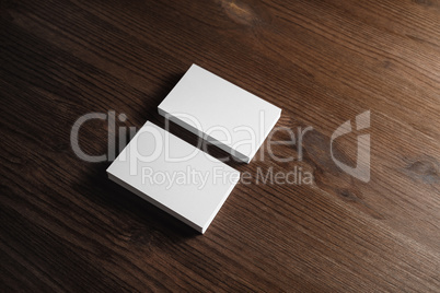 White business cards