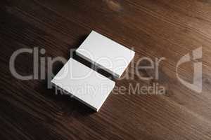 White business cards