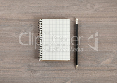 Notepad and pencil