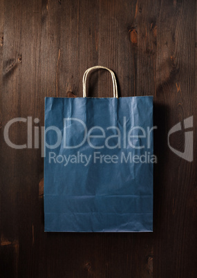 Blue paper bag