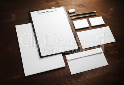 Blank corporate stationery