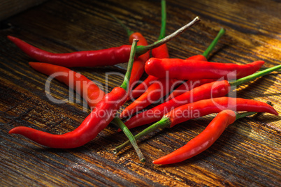 Pile of mini chili peppers