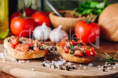 Classic Bruschettas with Tomatoes
