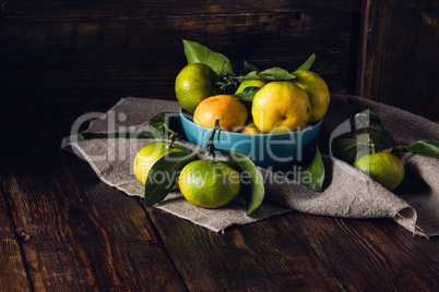 Yellow-green Tangerines Still Life