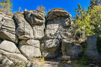 Weissmainsfelsen Felsblöcke im Fichtelgebirge Ochsenkopf