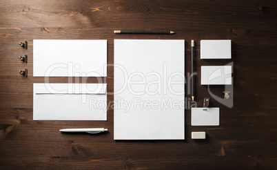 Blank corporate stationery