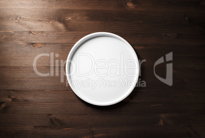 Blank white plate