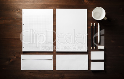 Blank corporate stationery