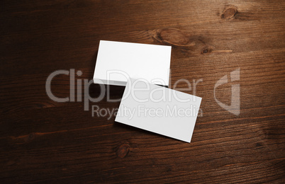 White business cards