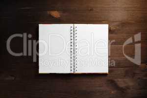 Notepad on wood