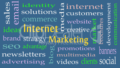 Internet Marketing concept word cloud background
