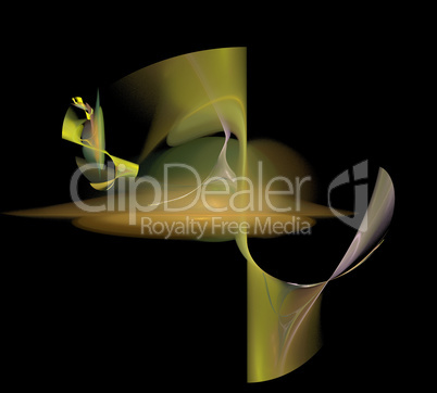 image of one Digital Fractal on Black Color image of one Digital Fractal on Black Color
