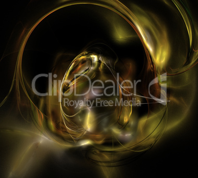 image of one Digital Fractal on Black Color