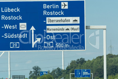 Autobahn sign in Germany