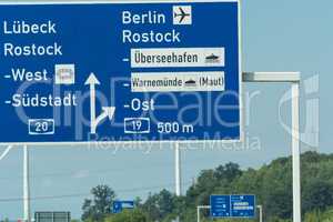 Autobahn sign in Germany