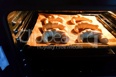 Baked goods in the oven