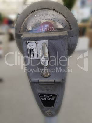 Parking meter on white, isolated with clipping path