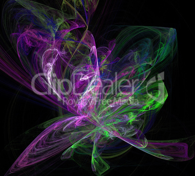 image of one Digital Fractal on Black Color image of one Digital Fractal on Black Color