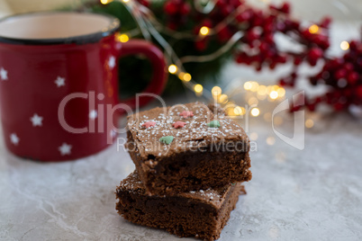Weihnachtliche Brownies
