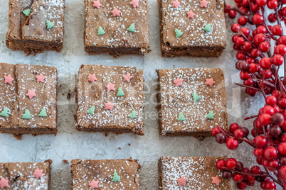 Weihnachtliche Brownies