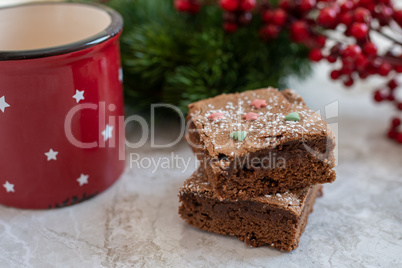 Weihnachtliche Brownies