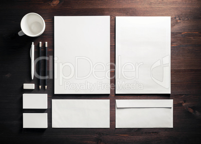 Blank branding stationery