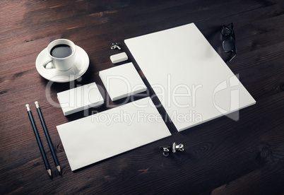 Blank branding stationery