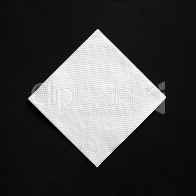 White paper napkin