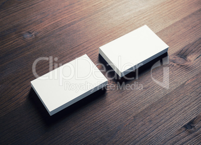 White business cards