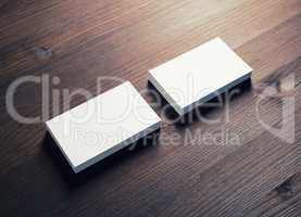 White business cards