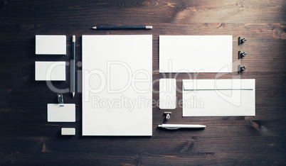 Blank branding stationery