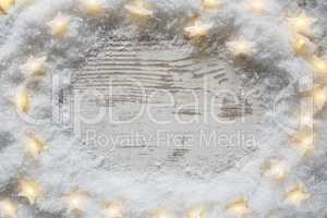 White Vintage, Christmas Background, Snow And Lights
