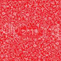 Christmas icon holiday background. Happy New 2019 Year greeting