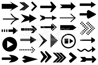 Set of different arrows