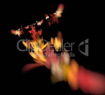 image of one Digital Fractal on Black Color image of one Digital Fractal on Black Color