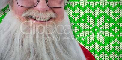 Composite image of santa claus smiling against white background