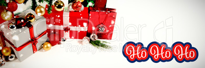 Composite image of white and red greetings card