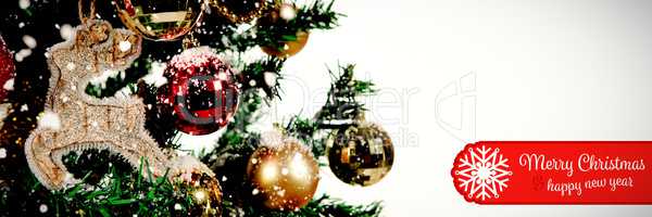 Composite image of banner merry christmas