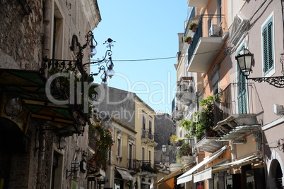 Balkon in Taormina, Sizilien