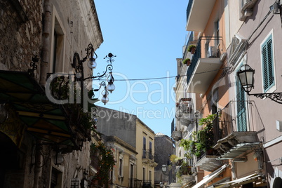 Balkon in Taormina, Sizilien