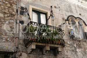 Balkon in Taormina, Sizilien